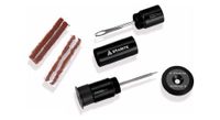 kit de reparacion sin camara de diseno de granito con extremos de barra negros   4 tapones para neumaticos