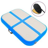 esterilla inflable de gimnasia con bomba pvc azul 60x100x20 cm vidaxl