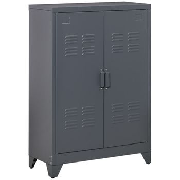 Armario metálico 75x33x110 cm gris