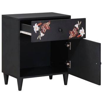 Mesita De Noche 33x50x60 Cm Madera - Multicolor