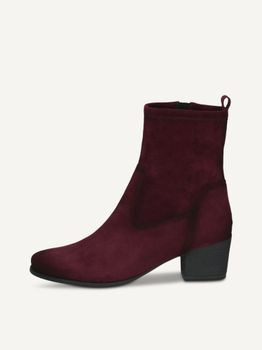 CAPRICE Bootie, red, made of Leather and synthetic with Block heel, Size 36