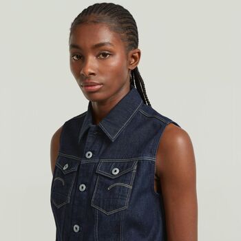 G-Star Raw Chaquetas D29079-D934 PITCHED HEM SLIM VEST-082 RONSED para mujer