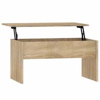 mesa de centro madera contrachapada roble sonoma 80x505x415cm