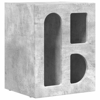 Mesita De Noche | Armario De Noche | Mesa De Noche Gris Concreto 40 X 35 X 50 Cm