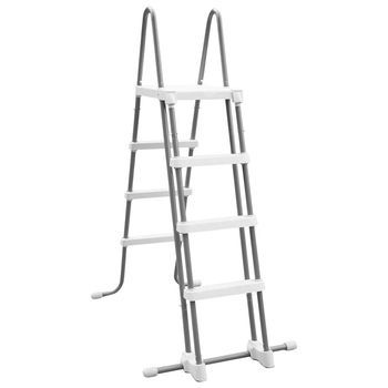 Escalera De Seguridad Para Piscina 4 Peldaños 122 Cm Intex