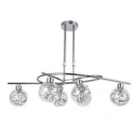 fabrilamp lampara de 6 luces modelo varanasi cromo
