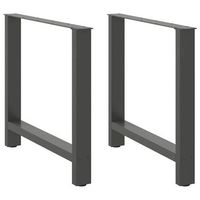 patas para mesa de comedor antracita 2 unidades 70 x 72-73 cm acero vidaxl