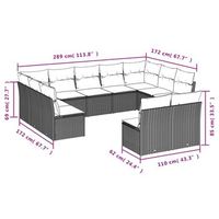 conjunto de sillas de terraza incluye cojines conjunto de 11 piezas