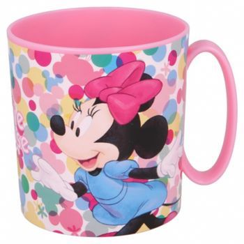 Taza Minnie Mouse Feel Good De Plástico Para Microondas 350 Ml