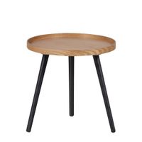 mesita auxiliar pequena de madera beige