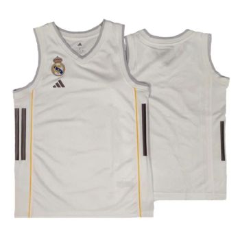 Camiseta Real Madrid baloncesto Junior Adidas 2025-26 blanca