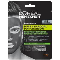 loreal paris men expert pure charcoal purifying tissue mask 30g