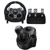 logitech g920 driving force volante y pedales para xbox seriesxbox onepcmac negro  driving force shifter