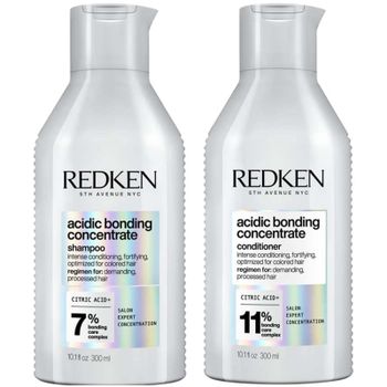 Redken Acidic Bonding Concentrate Shampoo and Conditioner Bond Repair Bundle 2 x 300ml