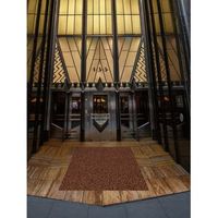 felpudo de rizos pvc vinilico gran resistencia y calidad perfecto para entradas y recepciones 122 x 2 m marron sin basejardin202