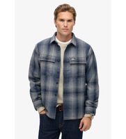 superdry para hombre m4011050a sobrecamisa miller azul xxl casual algodon manga larga