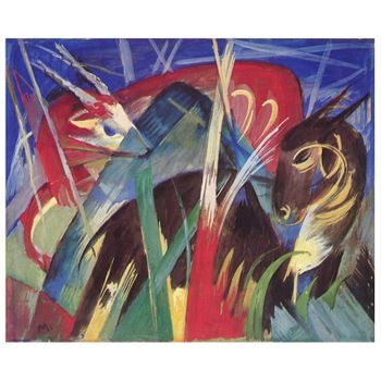 Legendarte - Cuadro Lienzo, Impresión Digital - Animales De Hadas - Franz Marc - Decoración Pared Cm. 50x60