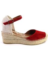 de viguera 2218vitelo alpargatas de mujer ante serraje rojo