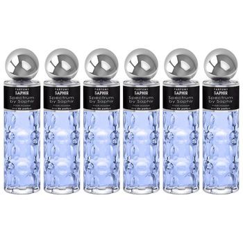 Pack De 6 Eau De Parfum Hombre Saphir Spectrum 200 Ml