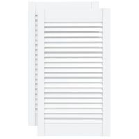 puerta de armario lamas 2 uds madera pino blanco 69x394 cm vidaxl