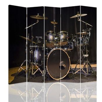 Biombo Drum Kit - Separador De Ambientes Cm. 180x180 (5 Paneles)