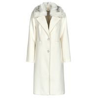 guess abrigo karole fur collar para mujer