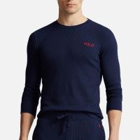 polo ralph lauren cotton-blend waffle-jersey long sleeve t-shirt - xl