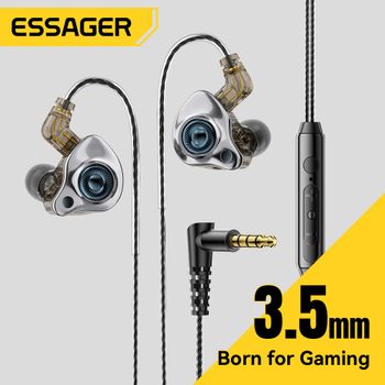 Essager-auriculares intrauditivos con cable de 3,5mm, cascos dinámicos HiFi, intercambiables, tipo C, con cable Digital