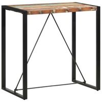 mesa alta de cocina de madera maciza reciclada 110x60x110 cm vidaxl