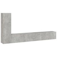 set de 3 uds muebles tv  mueble de salon  armario tv madera contrachapada gris hormigon