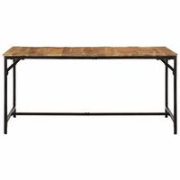 mesa de comedor  mesa de cocina madera maciza de mango sin tratar 160x80x75 cm