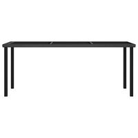 mesa de comedor para jardin  mesa de exterior ratan sintetico negro 180x70x73 cm