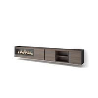 mueble tv cajiz-02 suspendido con chimenea y almacenaje