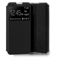 cool funda flip cover liso negro para samsung galaxy a02s