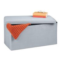banco plegable de terciopelo - grey - 65x782x385cm