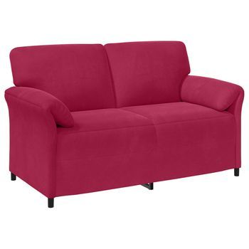 Sofá De 2 Plazas Rojo Vino 158 X 83 X 95 Cm Terciopelo Vidaxl