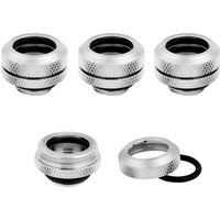 corsair hydro x series xf 14 mm compression fitting - g14 chrome pack of 4