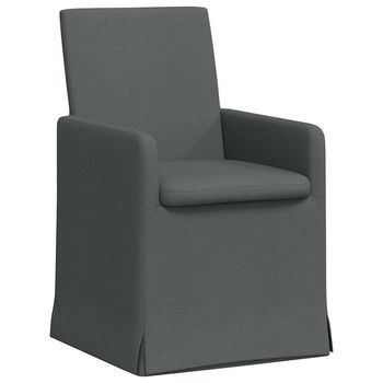 Sillas De Comedor 2 Uds. Tela Gris Oscuro 57 X 67 X 95 Cm Vidaxl