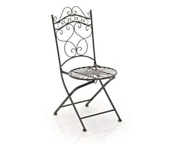 Silla de jardín plegable indra metal bronce 50x40x92 cm