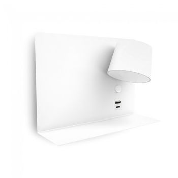 Aplique led con interruptor y usb serene (6w) ii