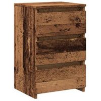 mesita de noche madera de ingenieria envejecida 40x35x625 cm