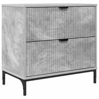 mesita de noche 635x36x61 cm madera - gris