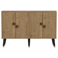aparador de madera ahart - 120 x 30 x 80 cm - roble zafiro dorado