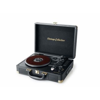 Tornamesa Muse MT-103 GD Negro 33/45/78 RPM Bluetooth USB