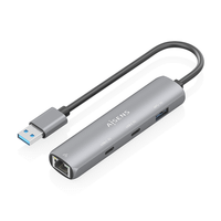 aisens usb3 0 dock usb a a ethernet gigabit hub 2xusb c 1xusb a gris 15cm