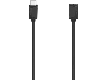 Cable USB-C - Hama 00200782, macho hembra, 5 Gbit/s, 0.5 m, Negro