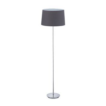 Lámpara De Pie Con Pantalla De Tela - Silver/grey - 12.5x52x44cm
