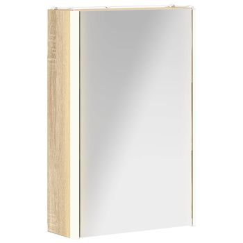 Armario Con Espejo De Baño | Mueble De Baño Roble Sonoma 33 X 11,5 X 50 Cm