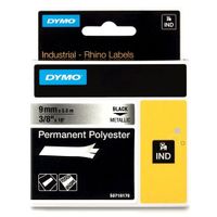 dymo s0718170 18485 ind rhino cinta permanente poliester metalico 9 mm original