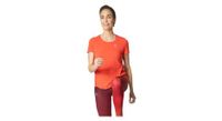 camiseta de manga corta para mujer odlo  strong zeroweight chill tec  strong  rojo